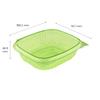 KARAT EARTH 24 oz PLA Hinged Deli Containers with Flat Lid, BPI Certificated Disposable Take Out Containers for Pasta Salads, Fruit, Deli Sides, and Home Meal Prep - (Case of 200) - KE-HDC24-G view 2