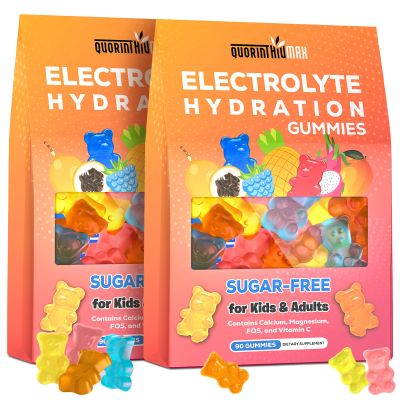 Electrolyte Gummies Sugar Free | Electrolyte Hydration Energy Gummies for Running & Sports - Energy Chews with Calcium & Vitamin C for Kids & Adults, Multiple Mixed Flavors, Gluten-Free, 180 Count