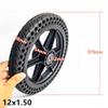 12 Inch Solid Rubber Tire Tubeless Wheel Replacement For Electric Mobility Scooter Wheelchair Accessories Non-Pneumatic Anti-Skid Design Black 12X1.5 Size(Inner diameter 12mm) view 2