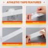 16 Pack Athletic Tape, White Sports Tape for Wrist Ankle Protection, Sports Tape Athletic No Sticky Residue, Easy to Tear Gymnastics Tape for Soccer, Football, Training Supplies (1.5" x 160 Yards) view 3