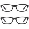 2 Pack Reading Glasses, Computer Readers with Blue Light Protection for Women, Stylish Spring Hinges Eyeglasses for Men (4.0) view 1