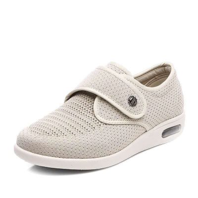 Dihou888 Women's Diabetic Shoes Stretch Collar Cushion, Protective Reinforced Heel, Medical Grade(White,8)