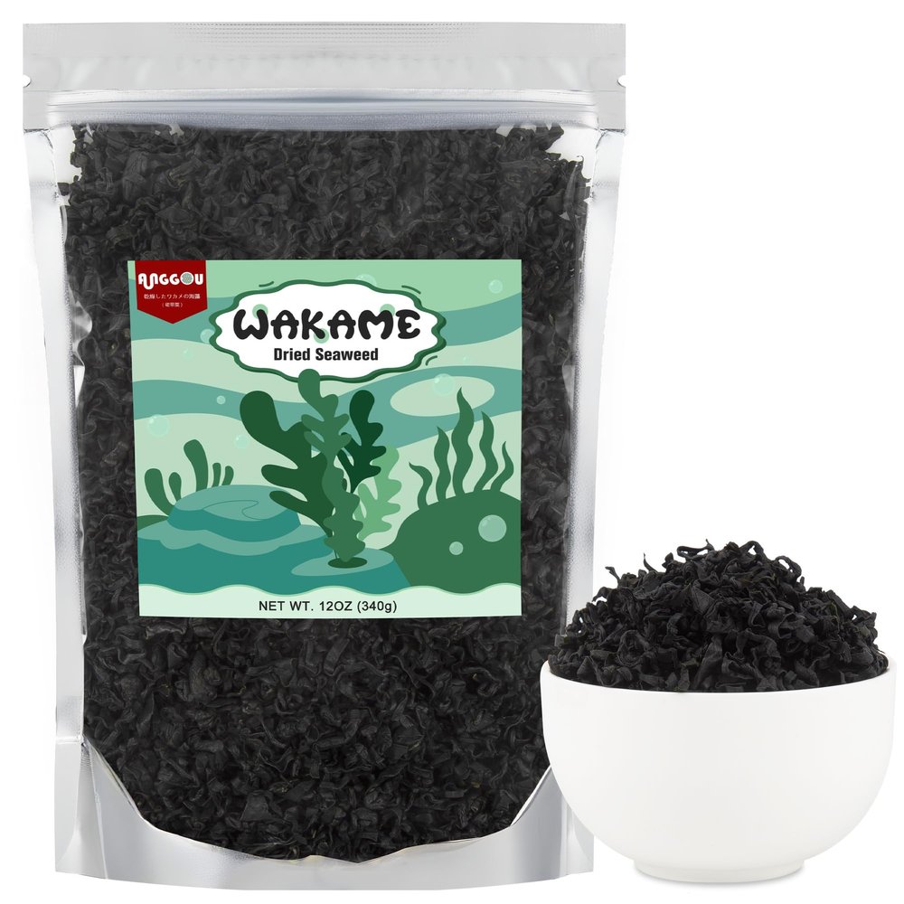 Premium Dried Wakame Seaweed 12oz, 100% Natural Sea Vegetable for Miso Soup, Seaweed Salad, and Ramen, Hand-Harvested, Sun-Dried, Gluten-Free, Non-GMO, Vegan-Friendly Japanese Seaweed for Cooking