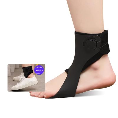 GAZOGJ Drop Foot Brace, Foot Lift Brace, Adjustable Ankle Brace, Foot Drop Orthosis Ankle Brace Support Improve Walking Gait, Pain Relief and Pressure Relief,Left-XL