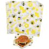 GeeRic 100 Pcs Wax Paper Sheets for Food, 7 * 7 Inch Bee Day Wax Paper Sandwich Wrap Deli Wraps, Oil-Proof Picnic Basket Liners with Bee Pattern for Memorial Day view 1