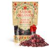 1lb Whole Dried Hibiscus Flowers (Flor de Jamaica) for Hibiscus Tea & Mexican Agua Fresca | Natural, Non-GMO, No Preservatives | Resealable Stand-Up Pouch by Sabor Orgnico view 1