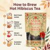 1lb Whole Dried Hibiscus Flowers (Flor de Jamaica) for Hibiscus Tea & Mexican Agua Fresca | Natural, Non-GMO, No Preservatives | Resealable Stand-Up Pouch by Sabor Orgnico view 3