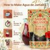 1lb Whole Dried Hibiscus Flowers (Flor de Jamaica) for Hibiscus Tea & Mexican Agua Fresca | Natural, Non-GMO, No Preservatives | Resealable Stand-Up Pouch by Sabor Orgnico view 4