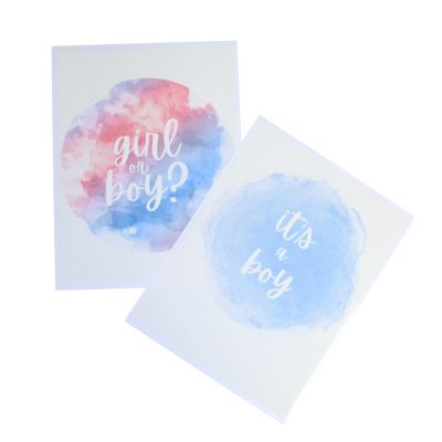 Edible Pre-Printed, Burnaway Paper Kit - Cake Decorating Kit for Baby Message Reveals, Already Printed for Your Party, "It's a Boy!"