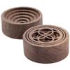2-Piece Walnut Wood Essential Oil Diffuser Set, Compact Round Diffusers For Home, Office, Car, Spa, Yoga, And Sauna Rooms view 2
