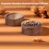2-Piece Walnut Wood Essential Oil Diffuser Set, Compact Round Diffusers For Home, Office, Car, Spa, Yoga, And Sauna Rooms view 4