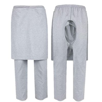 HDXWIFD Tearaway Post-Surgery Recovery Pajamas Pants, Bedridden Patients Incontinence Aids for Women and Men, Clothing with Zippers, Hospital Gowns Nursing Aid