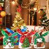 Christmas Treat Bags, 100 Pcs Xmas Plastic Cellophane Goodie Candy Cookie Rabbit Ears Gift Bag, Plastic Snack Goody Present Wrapping Bag for Christmas Holiday Event Party Favors Decoration (5 Designs) view 3