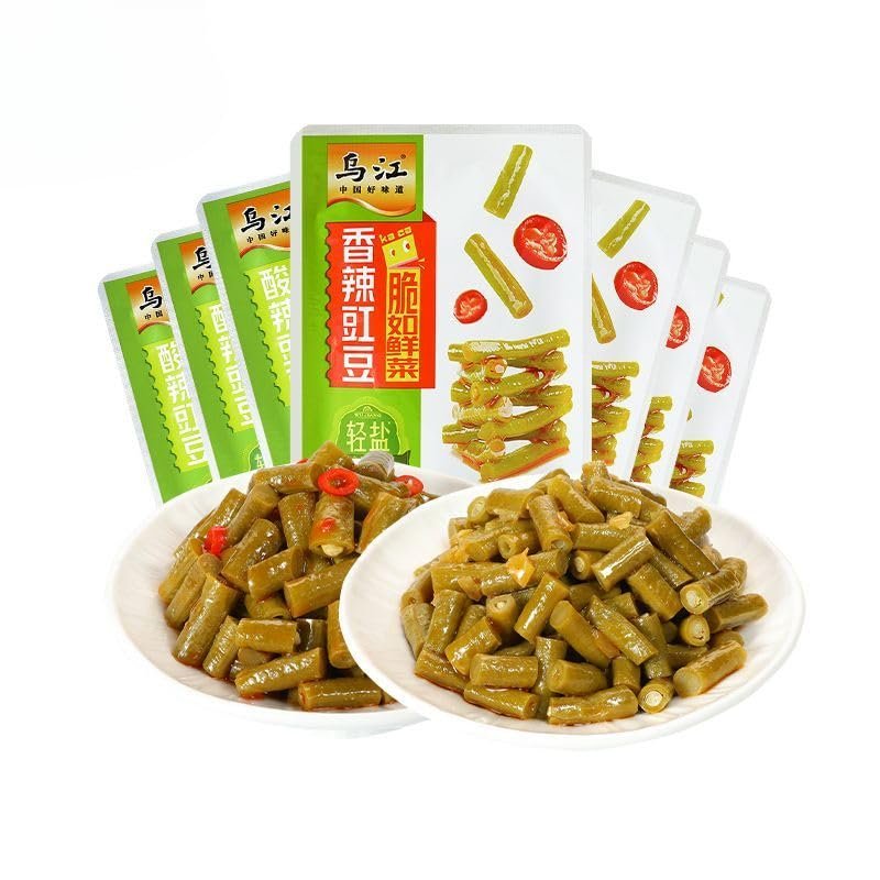 Sichuan Pickled Cabbage,Pickled Vegetables,Healthy Vegetables,Crispy Dried Radish,Pickled Mustard Greens,Instant Meals,Side Dishes,Delicious Chinese Snack Gifts (Spicy cowpeas,5bags)