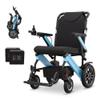 Zygenair Electric Wheelchair with Dual Lithium Batteries, 30 Miles Long Range Electric Wheelchairs for Adults, Foldable Power Motorized Wheelchair with 500W Motors, Support 350Lbs, Blue view 1