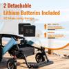 Zygenair Electric Wheelchair with Dual Lithium Batteries, 30 Miles Long Range Electric Wheelchairs for Adults, Foldable Power Motorized Wheelchair with 500W Motors, Support 350Lbs, Blue view 2