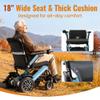 Zygenair Electric Wheelchair with Dual Lithium Batteries, 30 Miles Long Range Electric Wheelchairs for Adults, Foldable Power Motorized Wheelchair with 500W Motors, Support 350Lbs, Blue view 4