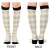 Compression Socks Women and Men, 20-30mmHg, Best for Nurses, Travel, Pregnancy Cream Beige Buffalo Plaid view 2
