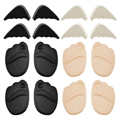 Hobbspring 16Pcs High Heel Cushion Pads 4 Styles Ball of Foot Cushions Shoe Filler for Too Big Shoes Too Big High-Heeled Size Fit for Women Filler for Loose Sneakers Slippers