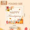 100 Pieces Disposable Friendsgiving Napkins Fall Dinner Napkins 6.5 x 6.5 inches Thanksgiving Pumpkin Napkins for Baby Shower Autumn Harvest Friendsgiving Party Decorations Supplies view 3