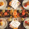 100 Pieces Disposable Friendsgiving Napkins Fall Dinner Napkins 6.5 x 6.5 inches Thanksgiving Pumpkin Napkins for Baby Shower Autumn Harvest Friendsgiving Party Decorations Supplies view 4