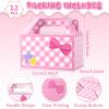 12Pcs Pink Cats Party Favor Box Pink Bow Paper Treat Boxes Cartoon Cat Them Party Decorations Bow Tie Flower Candy Gift Boxes with Handles for Birthday Bachelorette Baby Shower Decor Supplies view 2