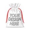 Custom Christmas Gift Bag Personalized Logo Image Drawstring Gift Packing Bags Double-Sided Customizable Gifts Packaging Bags view 2