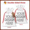 Custom Christmas Gift Bag Personalized Logo Image Drawstring Gift Packing Bags Double-Sided Customizable Gifts Packaging Bags view 3