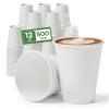 12 oz Coffee Cups Disposable White Paper Cups, 500 Pack BPA Free Leak Proof Hot Cups, 300GSM Thickened Disposable Cups,Unbleached Hot Cold Drink Cups for Everyday Home Office Coffee Bar Party Supplies view 1