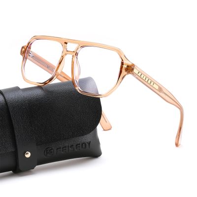 FEISEDY Aviator Blue Light Glasses for Men Women, Retro 70s Style Design TR90 Anti Glare Digital Eyestrain & Daily Wear B0284