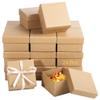 24 Pack Square Paper Mache Boxes, Small Kraft Gift Boxes With Lids, Diy Crafting Boxes For Jewelry And Painting view 1