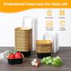 100 Disposable Foil Cups With Lids, Square Ramekins, Baking Muffin Containers, Perfect For Dessert Serving At Parties And Picnics view 3