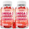 2 Pack Vegan Omega-3 Gummies 1000mg, Strawberry Flavor, 120 Count view 1