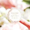 100pcs Personalized Wedding Stickers, Custom Round Monogram Wedding Thank You Labels, Bridal Shower Decorations, Birthday Party Gifts, DIY Stickers, Sweet Bags Seals view 4