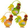 jiahesuw Pack of 4 Easter Chicken Hand Bags Comfortable Fabric and Candy Holders for Party Supplies with Delicate Designs view 4