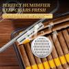 Acrylic Cigar Humidor Tupperdor- Airtight with Spanish Cedar Paper, Humidifier & Hygrometer, Portable Cigar Humidor Clear Cigars ContainerHold about 20-30 cigars (M) view 4