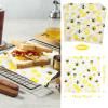 GeeRic 100 Pcs Wax Paper Sheets for Food, 7 * 7 Inch Bee Day Wax Paper Sandwich Wrap Deli Wraps, Oil-Proof Picnic Basket Liners with Bee Pattern for Memorial Day view 2