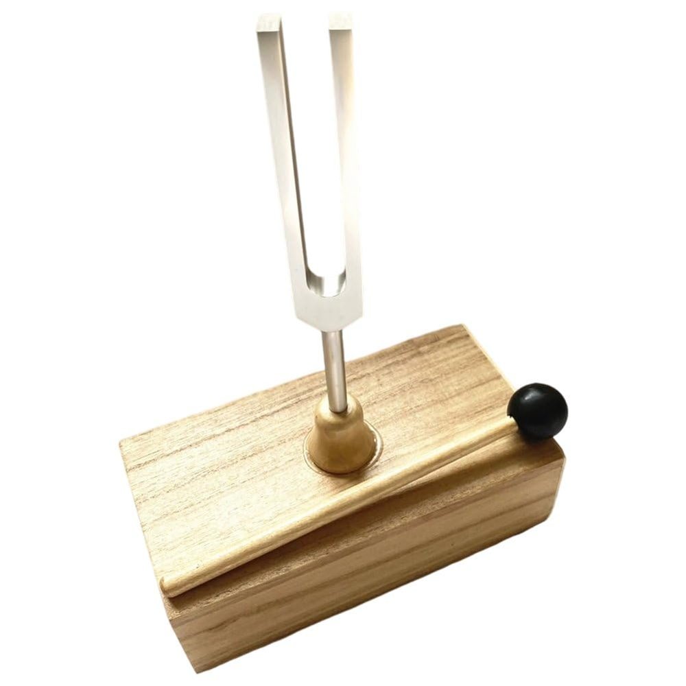 528hz Tuning Fork, Equipped with Silicone Hammer and Wooden Resonator Box, Aluminum Alloy Tuning Fork, Suitable for Resonance Lessons, Sound,Yoga