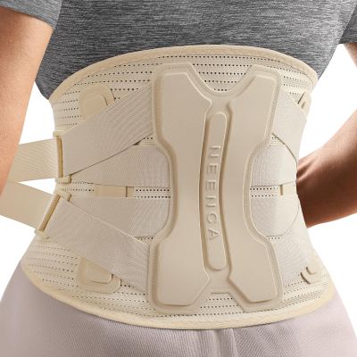 NEENCA Back Brace for Lower Back Pain Relief with Bionic Support System, Lumbar Support Belt for Women&Men with Lumbar Pad, Soft Breathable 3D Knit Fabric for Herniated Disc, Sciatica, Scoliosis -Skin