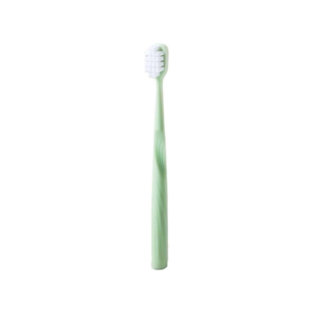 NSKQUFDNFKA Manual Toothbrush 1PC Adult Toothbrush Soft-Bristled Curved Arc-Shaped Brush Head BristleTooth Portable Packaging Brush(Green)