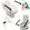 SICWEDIM Electric Toilet Seat Lift, Adjustable Toilet Seat Booster, with Lift Handle, Drying Function, Maximum Load 330lb, Plug in Elevated Toilet Assisted Standing with Remote Control view 1
