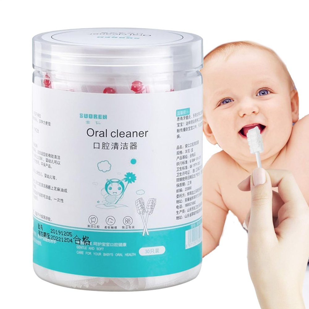 Baby Tongue Cleaner Gauze Portable Soft Toddler Toothbrush, Individually Wrapped Care Tool | Portable SkinFriendly Hygienic Gauze Tip for Children Boys Girls Travel Nursery Clean Routine