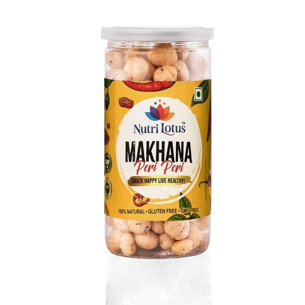 Makhana Peri Peri 80g Roasted Lotus Seeds Snack | Gluten-Free, Vegan, Protein-Rich, Healthy Crunchy Makhana | Spicy Peri Peri Flavor