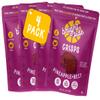 Bright Side Crisps - Pineapple + Beet - Just Two Ingredients: 100% Upcycled Pineapple and Beet Pulp, High Fiber, No Sugar Added, Vegan, Gluten-Free, 100 Calories, Healthy All-Natural Chip and Cracker Alternative (4-Pack, 1 oz Pouch PB) view 1