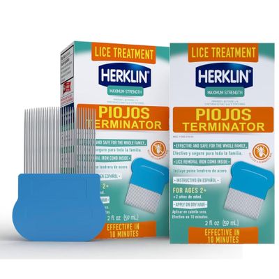 Herklin Lice Treatment Shampoo, Maximum Strength, 2-Pack of 2 Fl Oz