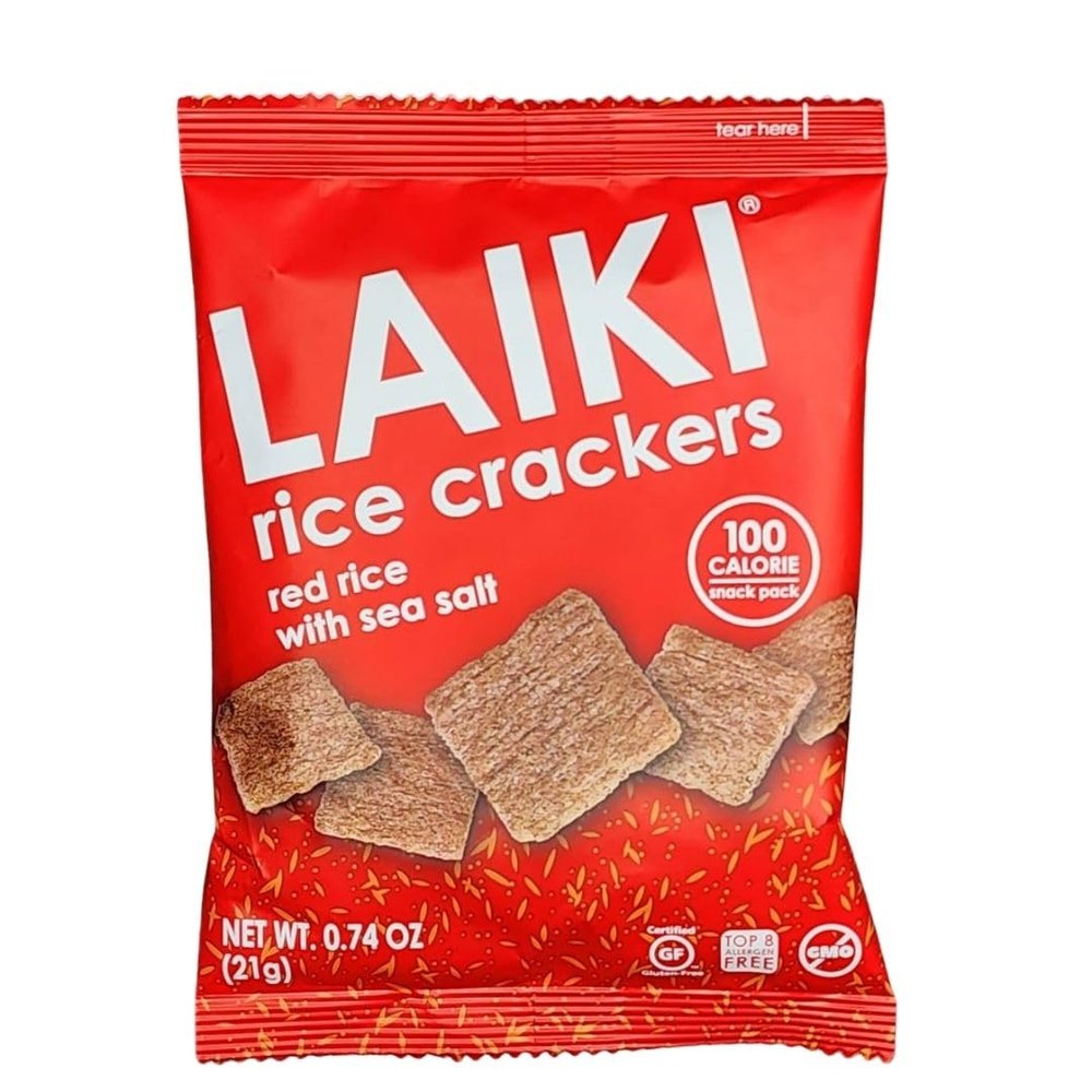 Gluten Free Rice Crackers - Red | Low Sodium Healthy Snack | Vegan SEED-OIL FREE Snack | NON-GMO | GF Snack for Adults | Diabetic Friendly | Gluten Free Variety Pack | Clean & Vegan | Party Snack | Pack of 30