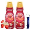 White Chocolate Raspberry Liquid Coffee Creamer.- Two (2) 32 fl oz Bottles of Smooth & Creamy Delightful Coffee Creamer and Candy Freezer Bottle Opener Keychain (White Chocolate Raspberry) - Keychain view 1