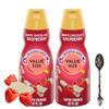 White Chocolate Raspberry Liquid Coffee Creamer.- Two (2) 32 fl oz Bottles of Smooth & Creamy Delightful Coffee Creamer with Candy Freezer Gem Spoon (White Chocolate Raspberry) - Gem Spoon view 1