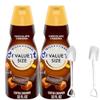 Chocolate Caramel Liquid Coffee Creamer.- Two (2) 32 fl oz Bottles of Creamy Smooth Delightful Coffee Creamer and Candy Freezer Mini Metal Shovel Spoons (Chocolate Caramel) Shovel Spoons view 1