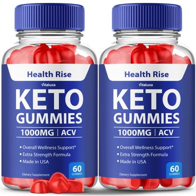 (2 Pack) Health Rise Keto ACV Gummies, HealthRise Apple Cider Vinegar Advanced Formula Supplement for Maximum Strength Support, Healthy RiseKeto Keto+ACV Premium Blend Gomitas Reviews (120 Ct)